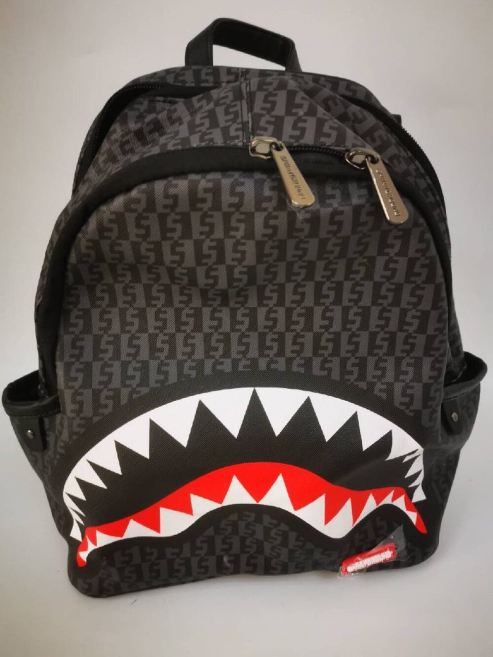 Sprayground Black Shark Backpack New Bookbag Large School Travel Bag